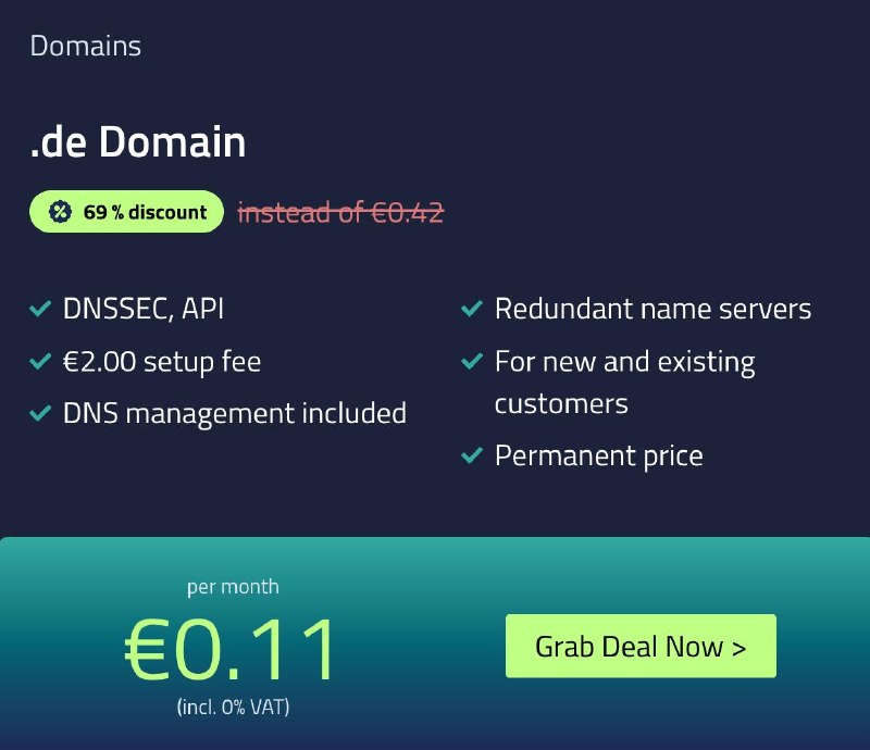 World Cup Domain SpecialsNetcup 世界杯域名折扣惯例收全网最低价 .de 域名