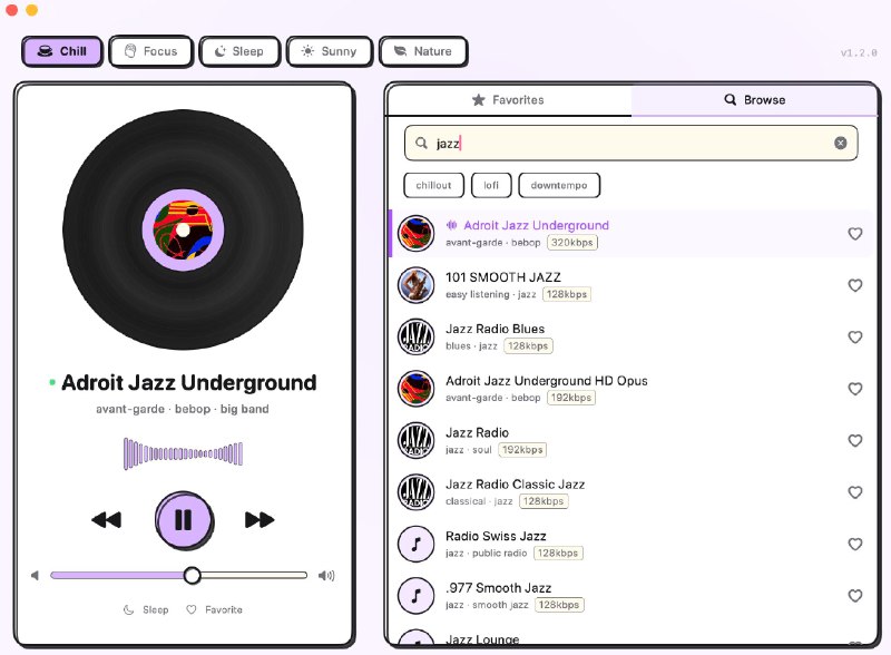AuraFilo-fi 音乐播放器 [macOS]Browse 里能搜到  Jazz 和 House#应用推荐