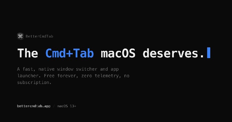 BetterCmdTab — A Better Cmd+Tab Window Switcher for macOS