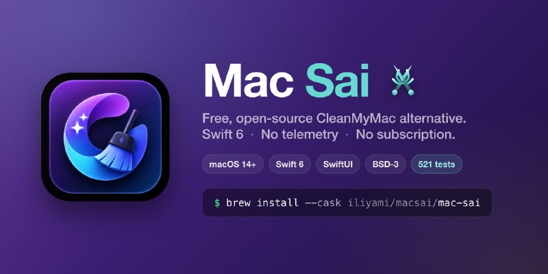 GitHub - iliyami/MacSai: Mac Sai: the open-source Mac cleaner, optimizer, and malware scanner. A free, Apple-notarized alternative…