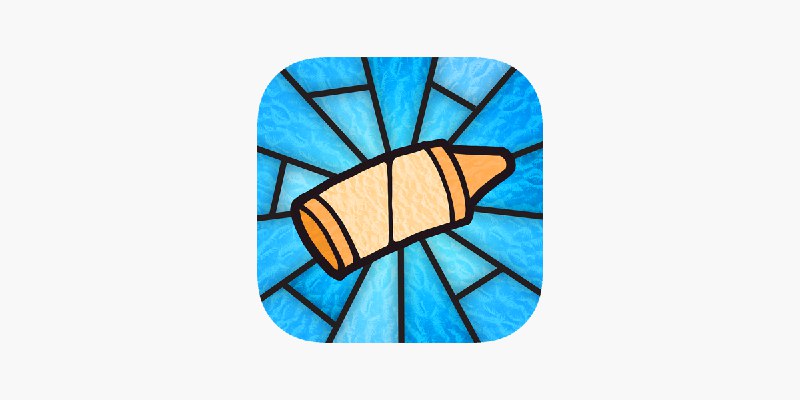 ‎Stained Glass Coloring Book
