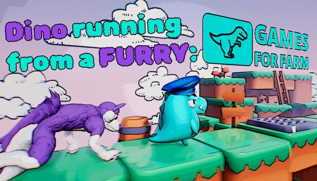 Dino running from a FURRY: GAMESFORFARM on Steam