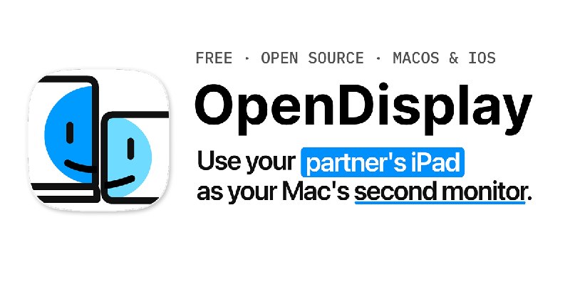 OpenDisplay — free, open-source Sidecar/Duet alternative